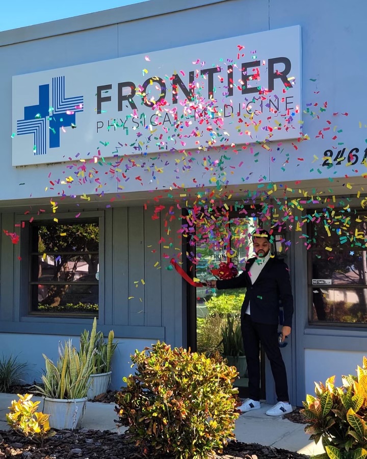 Adil Nasir at the grand opening of Frontier Pain Relief