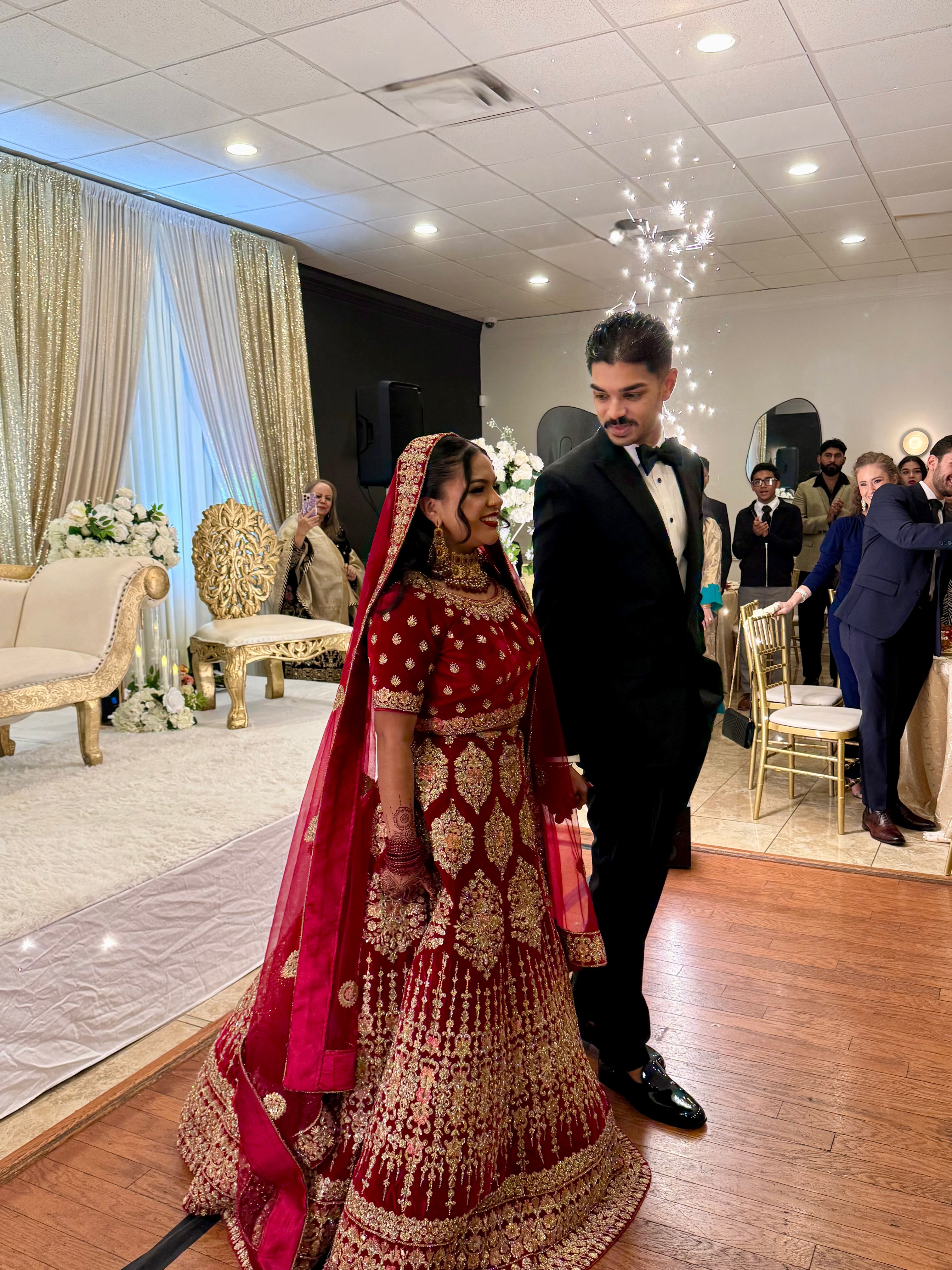 Adil's brother and sister-in-law at their wedding